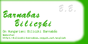barnabas biliczki business card