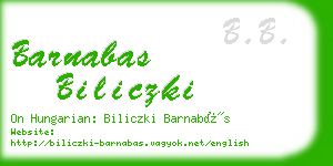 barnabas biliczki business card